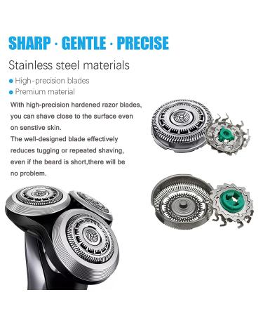 SH60/72 Replacement Heads Compatible with Philips Norelco 6000 Series - Upgraded Shaver Heads for S6810 S6820 S6850 S6880/81 - 3 Pack - Buy Online on GoSupps.com