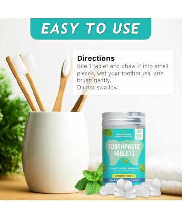 Buy Fluoride Toothpaste Tablets - Eco-Friendly Dentist Developed 150pcs Peppermint Flavor - Perfect for Travel - Buy Online on GoSupps.com