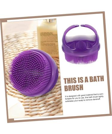 SEWACC 5pcs Silicone Bath Brush Set - Body Cleaning Massager and Shower Tool in Purple - Buy Online on GoSupps.com