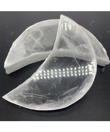 Crystal Natural Clear Gypsum Moon Shape Crystal Polished Stones Hand Carved Home Decoration Gifts Can be Used for JZIGTDEM