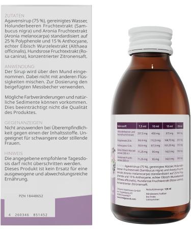 Children's Healthy Bustary - Natural Cold Juice Syrup with Elderberry & Aronia Extract - Fruity & Sweet Sugar-Free 120ml - Buy Online on GoSupps.com