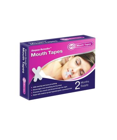 Sleepeze Remedies X Mouth Tape for Sleeping (60 pcs) snoring stopper anti -snoring sleeping paving for men and women mouth tape for better breathing during sleep