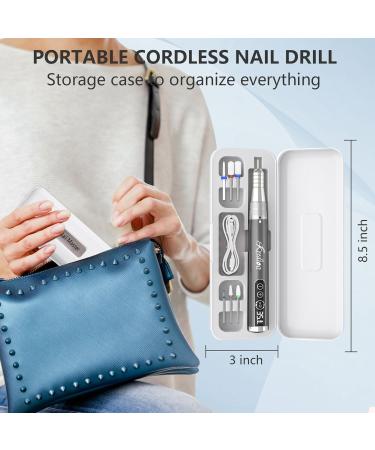 Wireless Nail Milling Machine - 35000 RPM Electric Nail Cutter Set for Gel Nails - Professional & Beginner Friendly with Ceramic Bits - Buy Online on GoSupps.com