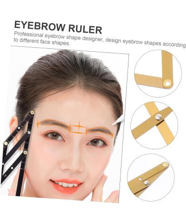 DOITOOL Makeup Gadgets Supplies Microblading Tattoos DIY Gold Scale Eyebrow Adjustable Makeup Measure Tattooing Stencil 16X4.5X0.6CM Golden - Buy Online on GoSupps.com