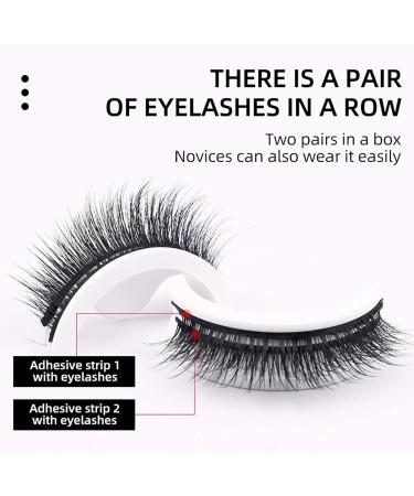 2 Pairs Self Adhesive Eyelashes Reusable Eyelashes Fake Eyelashes without Glue for Women and Girls (W03-2 Paired) - Buy Online on GoSupps.com
