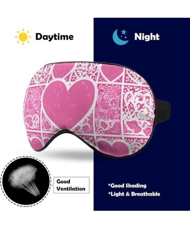 Soft Adjustable Sleep Mask | Comfortable Eye Cover for Travel & Relaxation - Love Heart Design for Men & Women - Buy Online on GoSupps.com