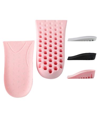 LTOHOE Height Increase Insoles Heel Shoe Lifts for Achilles Tendonitis and Leg Length Discrepancy Shoe Inserts to Make You Taller Heel Cushion Inserts for Men & Women Pink 1 Height 1 Inch(Pack of 2) Pink