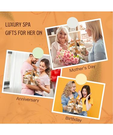 Sulfate Free Spa Gift Set for Her: 12pcs Honey Almond & Gardenia Spa Kit with Shower Gel, Bubble Bath, Bath Bombs, Body Scrub - Shea Butter & Vitamin E Included - Buy Online on GoSupps.com
