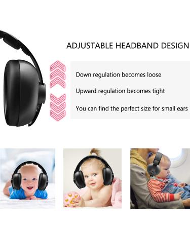 Baby Noise Cancelling Headphones for Ultimate Ear Protection - Ideal for Infants and Toddlers during Sleep, Airplane Travel, and Fireworks - Black - Buy Online on GoSupps.com