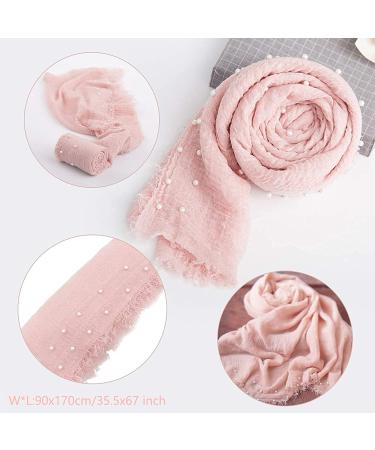Spokki 2PCS Baby Props Photography Wrap Kit - Handmade Pearl Wrap Blanket with Headband | Newborn Outfits for Photography - Pink | 35.5 X 67 inch - Buy Online on GoSupps.com