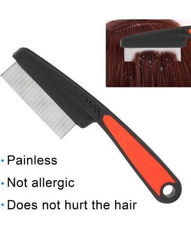 Flea Lice Comb - Stainless Steel Nit Removal Comb for Kids, Adults, Pets - Fine Tooth Grooming Comb with Metal Teeth - Buy Online on GoSupps.com