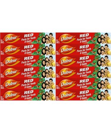 Dabur Dabur - Red Herbal Toothpaste - Pack of 12 x 100g Tubes
