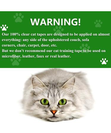 Jxselect Anti Scratch Cat Training Tape XL - Furniture Protector for Cats - Clear Double Sided Tape - 8 Pieces - Buy Online on GoSupps.com