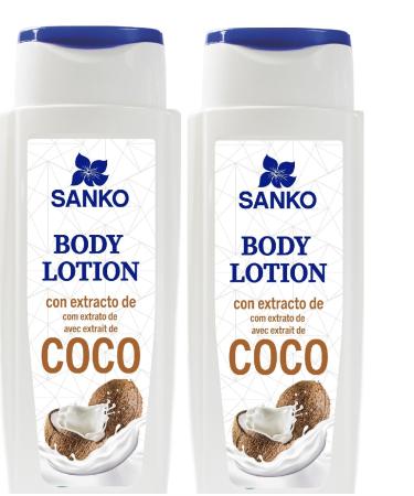 MPL Body Milk Moisturizing Body Cream with Sanko Coconut Extract x2 Bottles 300ml 600ml