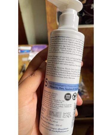 Polet 10% AHA + 1% BHA Body Lotion - Exfoliating Glycolic & Lactic Acid for Smooth Bumpy Skin - 200ml | Best Moisturizer with Niacinamide - Buy Online on GoSupps.com