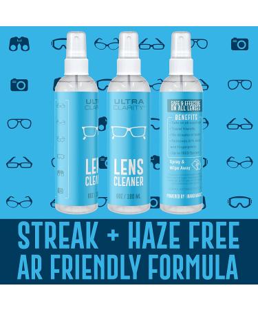 ULTRA CLARITY Eyeglass Lens Cleaning Spray 3-Pack - Professional Grade Formula for Glasses, Screens & Optic Surfaces - Buy Online on GoSupps.com