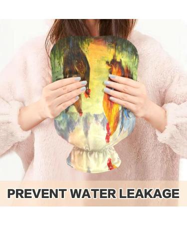 Hot Water Bottle with Cover - 1L Small Pain Relief for Bed Hands & Feet - BPA-Free - Buy Online on GoSupps.com