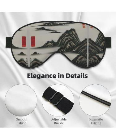 SSIMOO Landscape Painting Eye Mask - Soft Breathable Sleep Mask for Women | Perfect for Travel & Relaxation - Buy Online on GoSupps.com