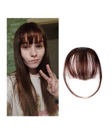 Bangs Clip in Bangs Fake Invisible Synthetic Bangs Front Fringes One Piece Straight Clip in Hair pieces Hair Extensions 3D-neat Flat Air Bangs Fake Hair Accessories for Women Curved Bangs for Daily 1 pcs K18 2M33#