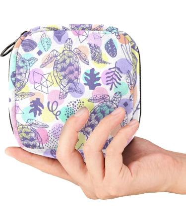 Sea Turtle Sanitary Napkin Storage Bag - Large Capacity Menstrual Cup Pouch | Travel Makeup Organizer - Color 5 - Buy Online on GoSupps.com