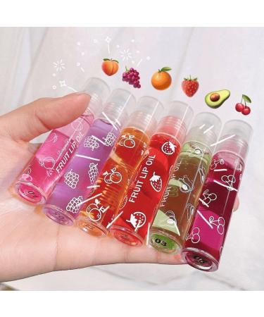  Ericetion Set of 6 moisturizing lip oils lip oil fruit flavor for dry lips long-lasting illuminating lip balm moisturizing clear lip gloss - Buy Online on GoSupps.com