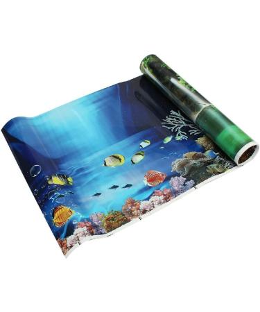 Hidom Aquarium Background Poster Double Sided - Height 19" / 50cm - Length 6 FT / 183cm - Two Scenic Pictures displaying Aquatic Backdrops - DS 500-9081/9083 - Buy Online on GoSupps.com