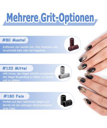 Mesee 10 Piece Diamond Nail Drill Set + 75 Pieces Sanding Caps Drill Sanding Bands Tungsten Carbide Nail File Set Nail Drill Bits Nail Cutter Attachments Set for Cuticle Manicure Pedicure Nail Care - Buy Online on GoSupps.com