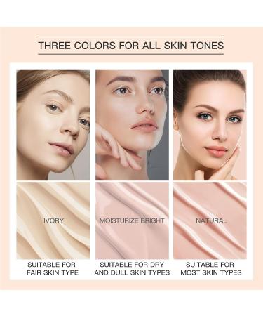 LSxia 2Pcs Liquid Concealer Foundation Set - Waterproof & Moisturizing Ivory Makeup for Full Coverage & All Skin Types - Buy Online on GoSupps.com