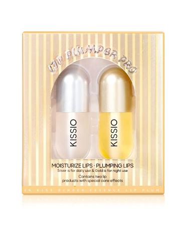 KISSIO Lip Plumper,2 PCS Natural Lip Plumper,Lip Enhancer, Natural Plumping Lip Serum, Lip Plumping Balm, Hydrated Beauty Lips 5.5ml, Day And Night(05#)