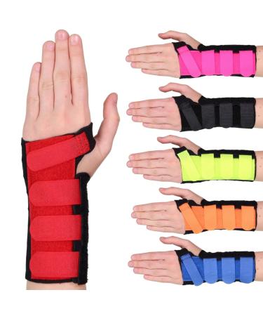Solace Bracing Cool-Flow Wrist Support (6 Colours) - British Made & NHS Supplied Wrist Brace w/Metal Splint - #1 for Carpal Tunnel Arthritis Tendonitis RSI Fractures & More - Red - XL - Left Extra Large - Left Hand Red