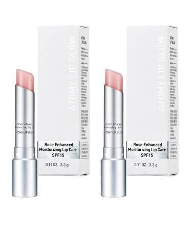 Lip Glow 3.3g - Moisturizing Lip Care Treat-ment Balm with Natural Pink Color 2