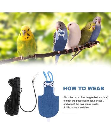 TEHAUX Bird Diaper Harness | Parrot Flight Suit | Cockatiel Costume | Budgerigar Diaper | Pet Bird Vest with Leash (Random Bow Style) - Buy Online on GoSupps.com