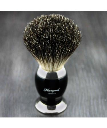 Premium Badger Hair Shaving Brush for Men | Stylish Black & Metal Design - Perfect for Close Shaves - Buy Online on GoSupps.com