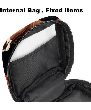 Women's Bandage Cup Pocket Menstrual Organizer - Big Capacity Travel Makeup Pouch - Merry Christmas Santa Claus Design - 4.7x6.6x6.6 in - Buy Online on GoSupps.com