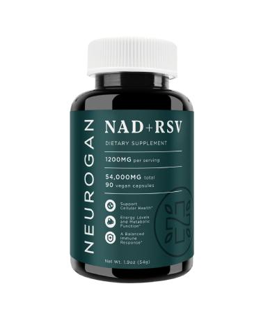 Neurogan NAD+ Resveratrol Supplement - Cellular Balance Support - 1200mg NAD+ & Trans-Resveratrol per Serving 90 Count