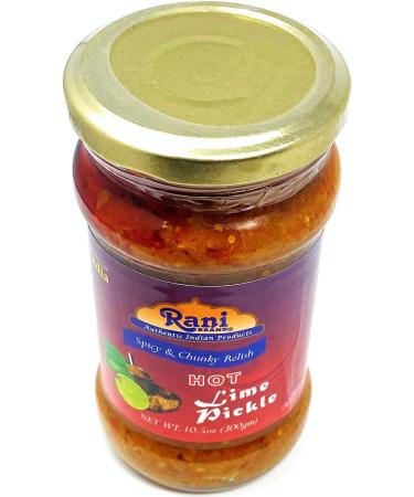 Rani Lime Pickle Hot (Achar Spicy Indian Relish) 10.5oz (300g) Glass Jar Vegan | Gluten Free | Non-GMO | No Colors | Popular Indian Condiment Indian Origin FRUITS & VEGETABLE 10.5oz Hot Lime - Buy Online on GoSupps.com