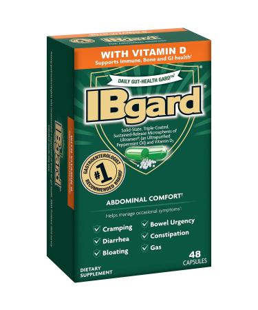 IBgard Daily Gut Health Support with Vitamin D, 48 Caplets