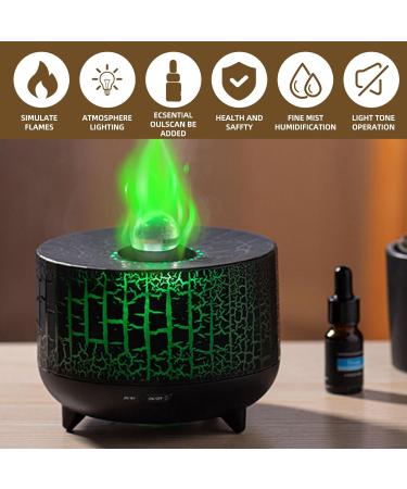 Flames Humidifier Aroma Diffuser 230ml - Quiet Essential Oil Diffuser with 7-Flame Design for Aromatherapy - Buy Online on GoSupps.com