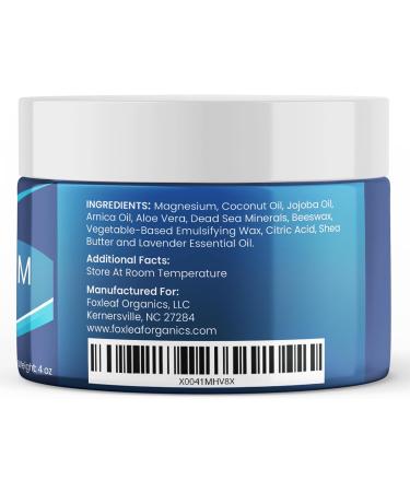 Magnesium Cream for Sleep Leg Cramps & Muscle Soreness Highly Concentrated & Deep Penetrating Topical Magnesium Chloride - Arnica Shea Butter & Lavender Oil Made in USA 4oz 4 Fl Oz (Pack of 1) - Buy Online on GoSupps.com