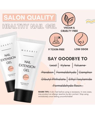 Buy Makartt Poly Nail Gel 50ML - Builder Gel for DIY Nail Extensions | Nude Color | Ideal for Technicians & Home Salons - Buy Online on GoSupps.com