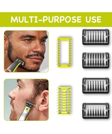 Leogony 6PCS Double-Sided Attachments with Facial and Body Guide Comb for Philips One Blade Trimmer - Buy Online on GoSupps.com