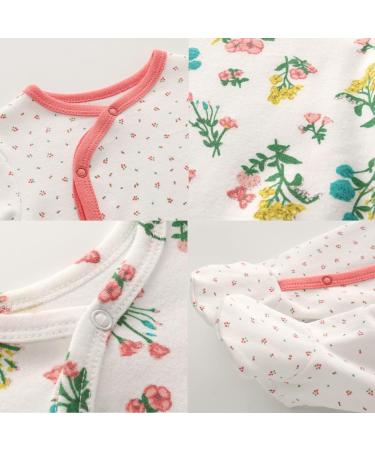 Organic Cotton Footed Baby Pajamas | MAMIMAKA Newborn Onesies for Boys & Girls | 0-18 Months | Color8 - Buy Online on GoSupps.com