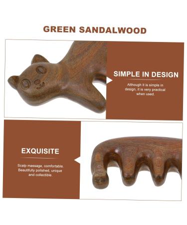 FRCOLOR 2 Pack Green Sandalwood Wide Tooth Comb - Wooden Massage & Acupuncture Scalp Comb - Perfect for Hair Care & Relaxation - Buy Online on GoSupps.com