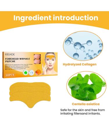 Forehead Wrinkle Remover Patch - Smooth Lines & Lift Skin with Hydrolyzed Collagen & Centella Asiatica - Buy Online on GoSupps.com
