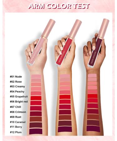 Lestpola Liquid lipstick set 3 pieces nude pink ruby red highly pigmented 24 hours waterproof nonstick coating lip gloss lips makeup set for women Set D3 pieces - Buy Online on GoSupps.com