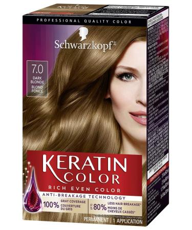 Schwarzkopf Keratin color permanent hair color cream  7.0 dark blonde
