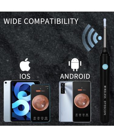 Wireless Ear Wax Removal Tool with 1080P Camera | Ear Cleaning Kit for iPhone, iPad, Android Phones - Black - Buy Online on GoSupps.com