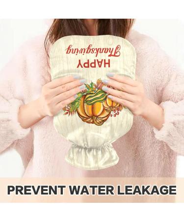 Naanle Pumpkin Happy Thanksgiving Hot Water Bottle - 1L Portable Hand & Foot Warmer for Pain Relief & Cold Therapy - Ideal for Bed Use - Buy Online on GoSupps.com