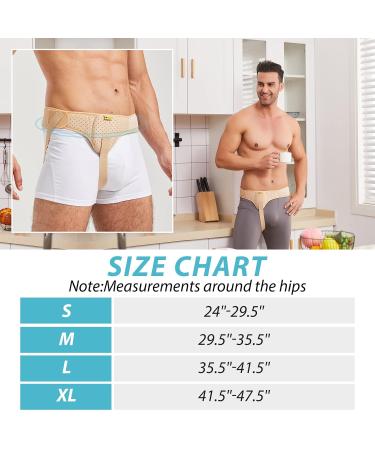 TENB Hernia Belt for Men Hernia Support Truss Inguinal or Sports Hernia Adjustable Waist Strap with Removable Compression Pads Breathable Material (Beige X-Large) X-Large Beige - Buy Online on GoSupps.com