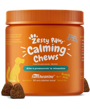 Zesty Paws Calming Soft Chews for Dogs - Helps Promote Relaxation & Calmness - with Suntheanine Ashwagandha & Chamomile for Thunderstorms Fireworks & Travel - Turkey Flavour - 90 Count Turkey 90 Count (Pack of 1) - Buy Online on GoSupps.com